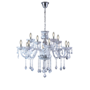 Ver imagem 1 de Lustre Pendente Candelabro Maria Tereza Nice 12 lâmpadas E14 Bivolt Transparente
