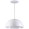 Pendente Meia Lua 34cm Luminária Alumínio Branco Brilhante - Rei da Iluminação - 1