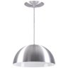 Pendente Meia Lua 50cm Luminária Alumínio Escovado - Rei da Iluminação - 1