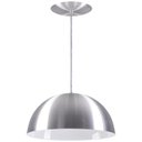 Ver imagem 1 de Pendente Meia Lua 34cm Luminária Alumínio Escovado - Rei da Iluminação