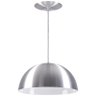 Pendente Meia Lua 34cm Luminária Alumínio Escovado - Rei da Iluminação - 1