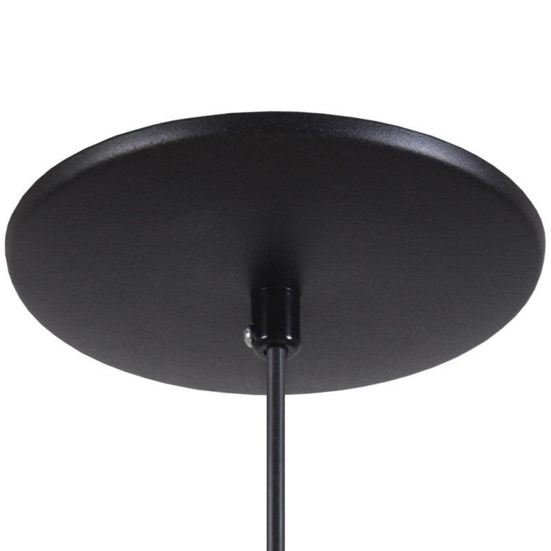 Pendente Meia Lua 50cm Luminária Alumínio Preto Textura com Laranja - Rei Da Iluminação - 2