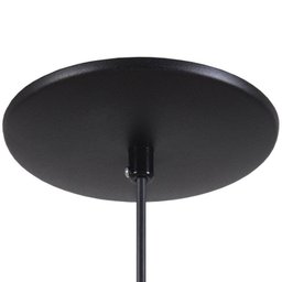 Pendente Meia Lua 50cm Luminária Alumínio Preto Textura com Cobre - Rei Da Iluminação - 2
