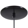 Pendente Meia Lua 34cm Luminária Alumínio Preto Brilhante com Laranja - Rei Da Iluminação - 2