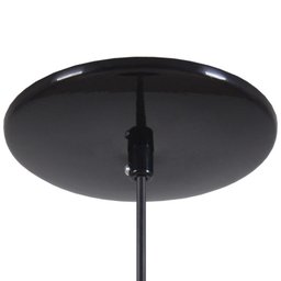 Pendente Meia Lua 50cm Luminária Alumínio Preto Brilhante com Cobre - Rei da Iluminação - 2