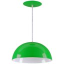 Ver imagem 1 de Pendente Meia Lua 34cm Luminária Alumínio Verde - Rei da Iluminação