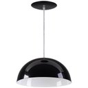 Ver imagem 1 de Pendente Meia Lua 50cm Luminária Alumínio Preto Brilhante - Rei da Iluminação