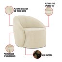 Ver imagem 3 de Poltrona Orgânica Decorativa Lua Giratória Suede Bege