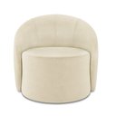 Ver imagem 5 de Poltrona Orgânica Decorativa Lua Giratória Suede Bege