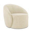 Ver imagem 1 de Poltrona Orgânica Decorativa Lua Giratória Suede Bege