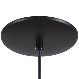 Pendente Meia Lua 40cm Luminária Alumínio Preto Textura com Cobre - Rei Da Iluminação - 2