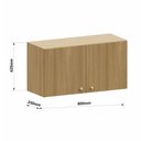 Ver imagem 3 de Armário Aéreo Geladeira 80cm 2 Pts Elegance Luciane Móveis Freijó/freijó Brasil