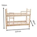 Ver imagem 5 de Beliche com 2 Colchões D20 Solteiro 78cm | Madeira Rústica | Pronto para Usar