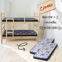 Ver imagem 3 de Beliche com 2 Colchões D20 Solteiro 78cm | Madeira Rústica | Pronto para Usar