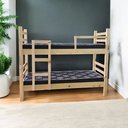 Ver imagem 1 de Beliche com 2 Colchões D20 Solteiro 78cm | Madeira Rústica | Pronto para Usar