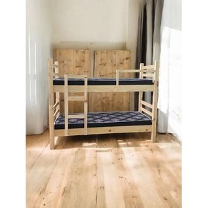 Beliche com 2 Colchões D20 Solteiro 78cm | Madeira Rústica | Pronto para Usar