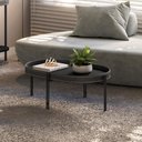 Ver imagem 1 de Mesa de Centro Industrial para Sala Preto Mônaco Linea Brasil