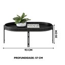 Ver imagem 4 de Mesa de Centro Industrial para Sala Preto Mônaco Linea Brasil