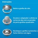 Ver imagem 5 de Adaptador para Porta Grelhas Astra Cinza - Anti Cheiro
