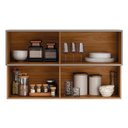 Ver imagem 2 de Armário Aéreo Proença 120cm 2 Portas Basculantes Mdf Nogueira Touch-nude Prime Tx