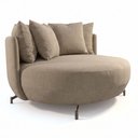 Ver imagem 3 de Poltrona Redonda Decorativa com 6 Almofadas 150cm Soho Confort