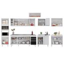 Ver imagem 5 de Armário de Cozinha Modulada de Canto 9 Peças CP06 Balcão com Pia Inox Branco/Preto - Lumil Lumil Móv