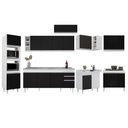 Ver imagem 6 de Armário de Cozinha Modulada de Canto 9 Peças CP06 Balcão com Pia Inox Branco/Preto - Lumil Lumil Móv
