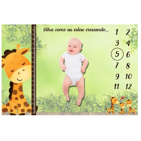 Lençol Cenário Foto Mêsversário Girafinha Minha Estrelinha Lençol Cenário Foto Mêsversário Girafinha