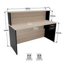 Ver imagem 6 de Balcão Atendimento Recepção Consultório 1400x600 com Gaveteiro Netmobil - Dubai