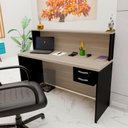 Ver imagem 1 de Balcão Atendimento Recepção Consultório 1400x600 com Gaveteiro Netmobil - Dubai