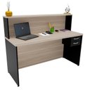 Ver imagem 4 de Balcão Atendimento Recepção Consultório 1400x600 com Gaveteiro Netmobil - Dubai