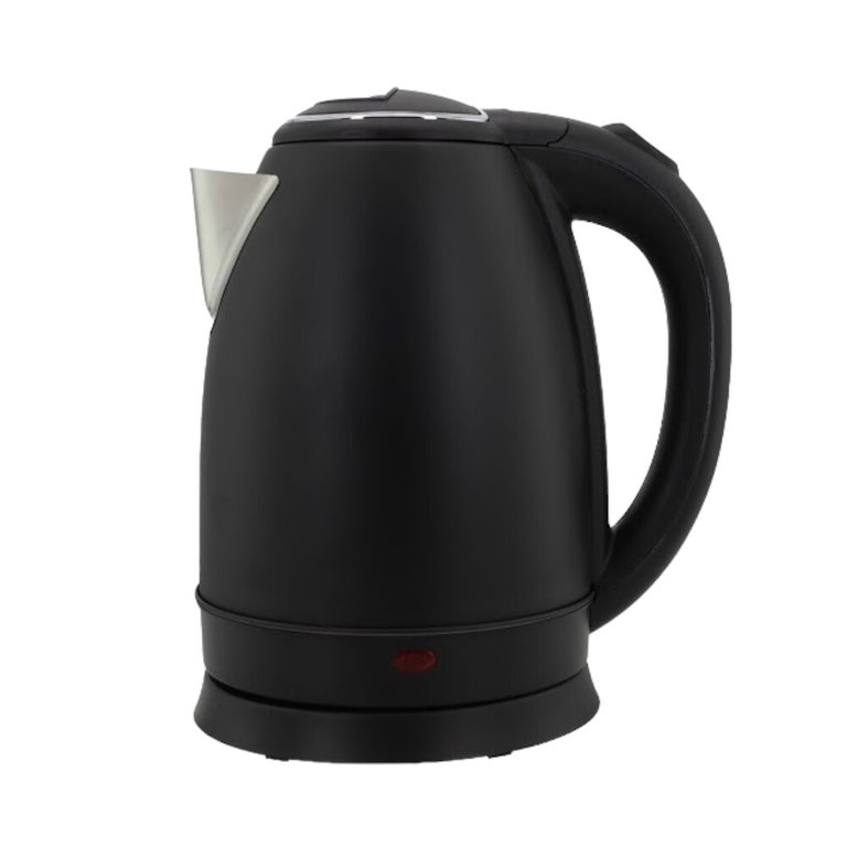 Chaleira Elétrica 1,8l em Inox Preta 127v 1000w Rápida Fervura
