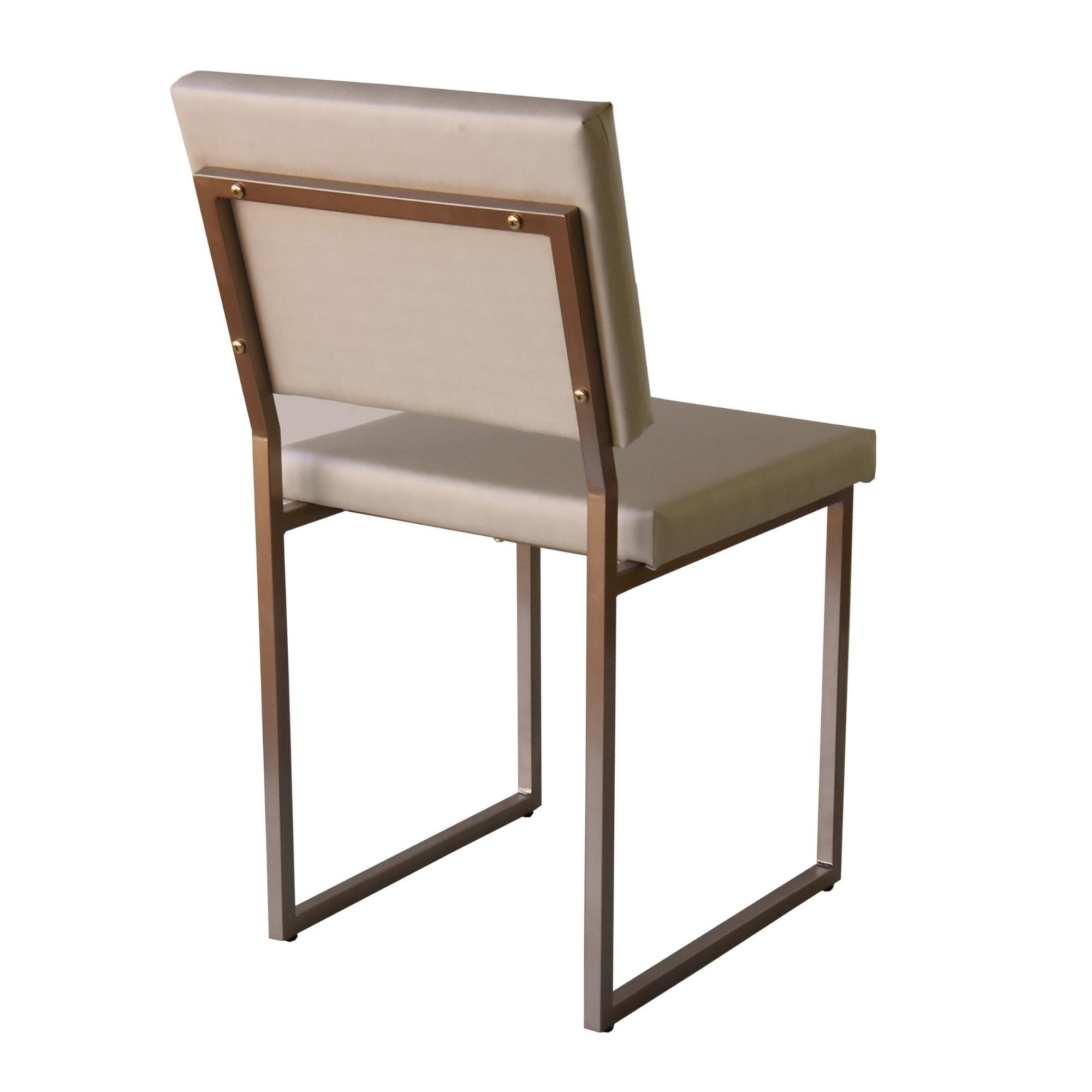Cadeira Industrial Estofada e Metalon - Cobre 47 CM Casadecorlis - 2