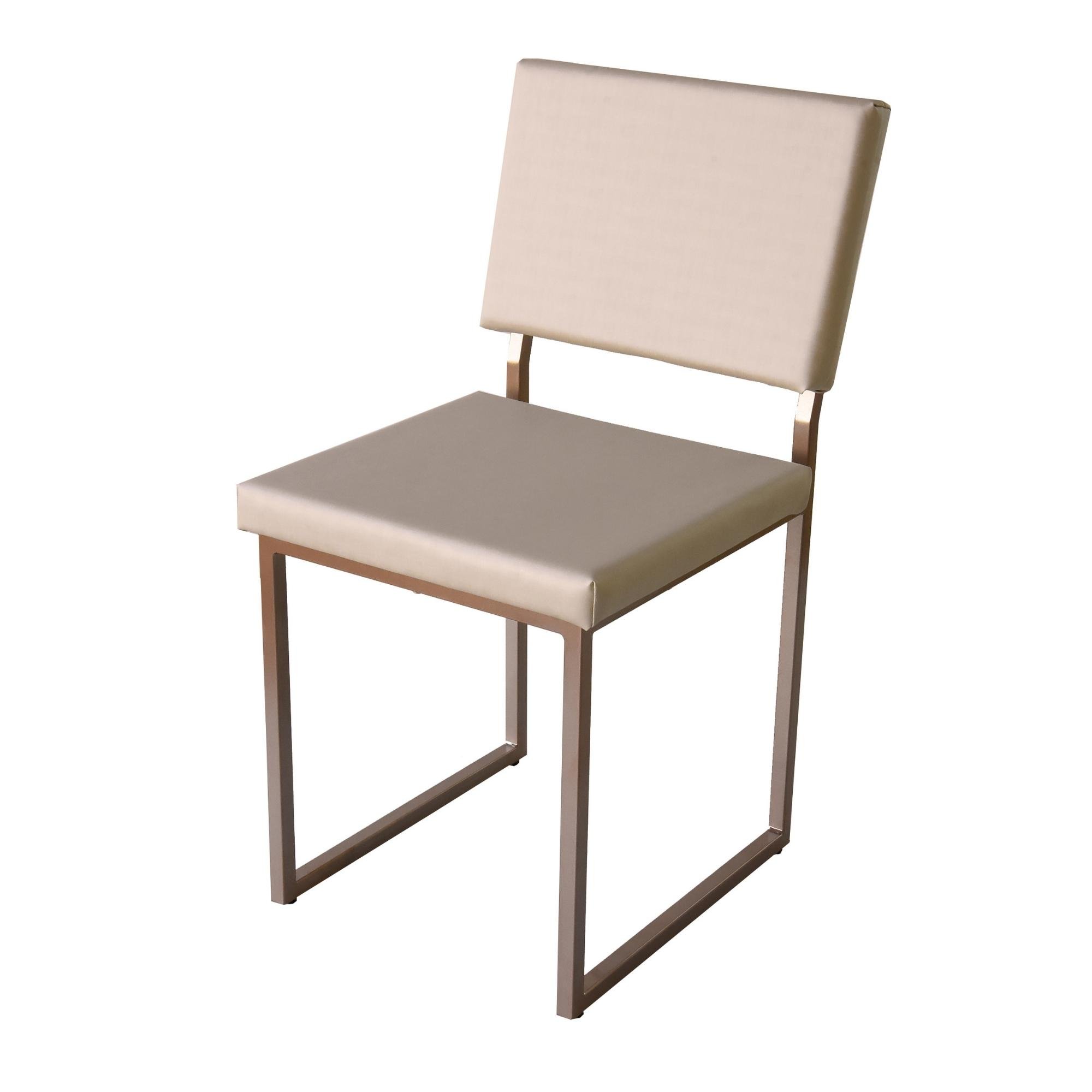 Cadeira Industrial Estofada e Metalon - Cobre 47 CM Casadecorlis