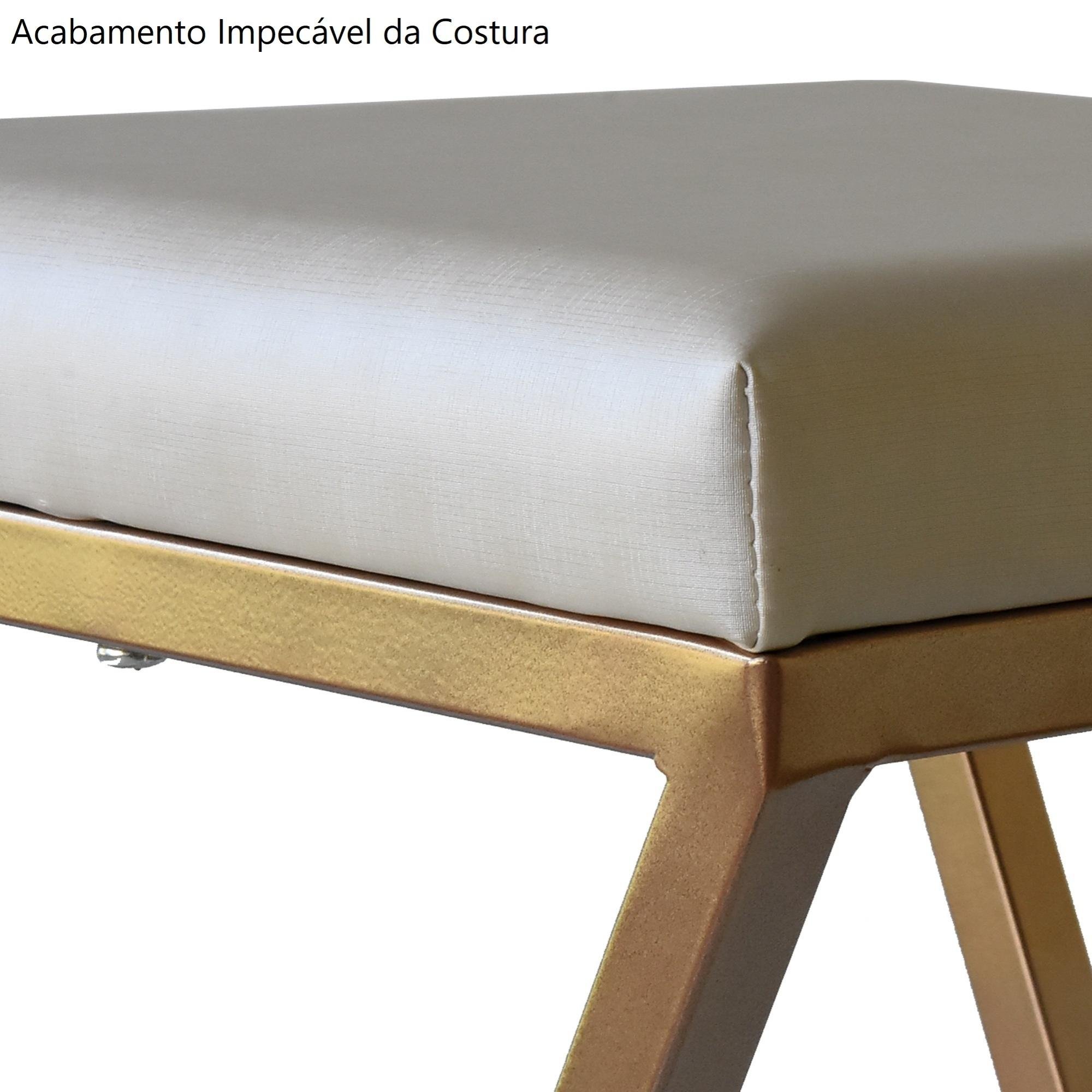Cadeira Industrial Estofada e Metalon - Cobre 47 CM Casadecorlis - 5