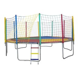 Cama Elástica 4,27m com 6 Pés Nacional Lona Colorida Profissional - 1