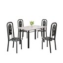 Ver imagem 2 de Conjunto Sala de Jantar com 4 Cadeiras Lara Preto/Branco