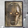 Quadro Decorativo Abstrato Capacete Robo Retrô-34x49Cm - 1