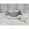 Cama G Cinza e Bege Pet Colchão para Cachorro G Caminha Caes e Gatos Personalizada com Nomes - 3