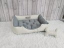 Ver imagem 4 de Cama G Cinza e Bege Pet Colchão para Cachorro G Caminha Caes e Gatos Personalizada com Nomes