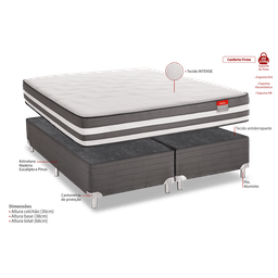 Conjunto Box Queen Espuma Regenere 158x198x68 Reconflex - 3