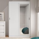 Ver imagem 1 de Guarda Roupa Infantil 2 Portas 2 Gav Espelho Branco