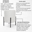 Ver imagem 4 de Puff Siena Decorativo Tecido Linho Banqueta Redondo Pés de Metal