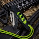 Ver imagem 3 de Canivete Aço Inox Sobrevivência Semi-automático Edc Fade Bushcraft Paracord - Preto