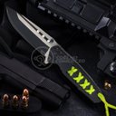 Ver imagem 1 de Canivete Aço Inox Sobrevivência Semi-automático Edc Fade Bushcraft Paracord - Preto