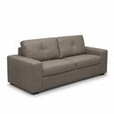 Ver imagem 2 de Sofá 3 Lugares Couro Cinza Titânio Legitimo 235cm Natural Premium Adel Dekorien