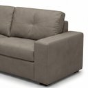 Ver imagem 4 de Sofá 3 Lugares Couro Cinza Titânio Legitimo 235cm Natural Premium Adel Dekorien
