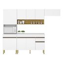 Ver imagem 1 de Cozinha Modulada Ambiente Line Composição 8 Supremo Freijó - Kits Paraná