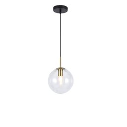 Pendente Glass Globo Esfera Transparente 20cm 1e27 Embu Led - 1