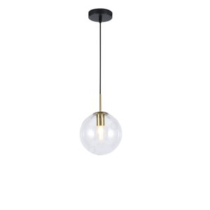 Pendente Glass Globo Esfera Transparente 20cm 1e27 Embu Led